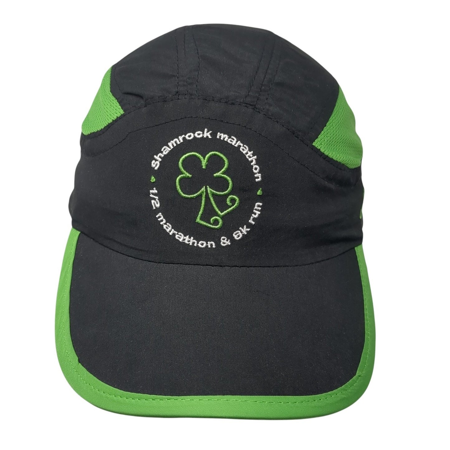 Shamrock Marathon Strapback Hat Black One Size Adjustable 26.2 Finisher