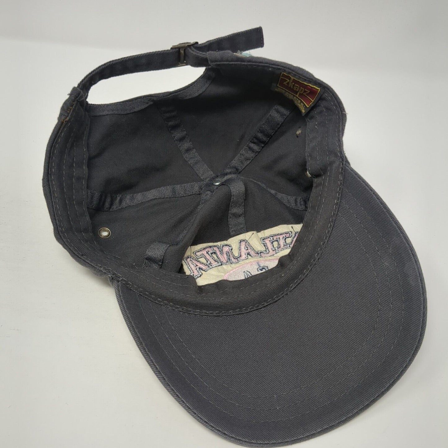 Atlanta GA Slideback Baseball Cap Gray One Size Adjustable Embroidered zkapz
