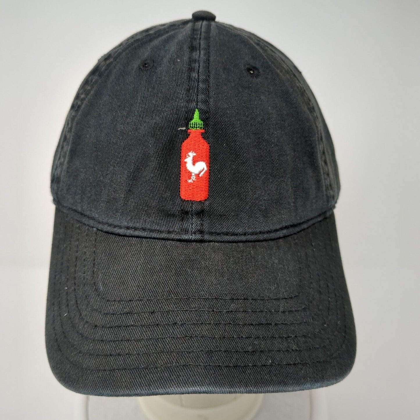 Sriracha Bottle With Chicken Slideback Hat Black One Size Adjustable