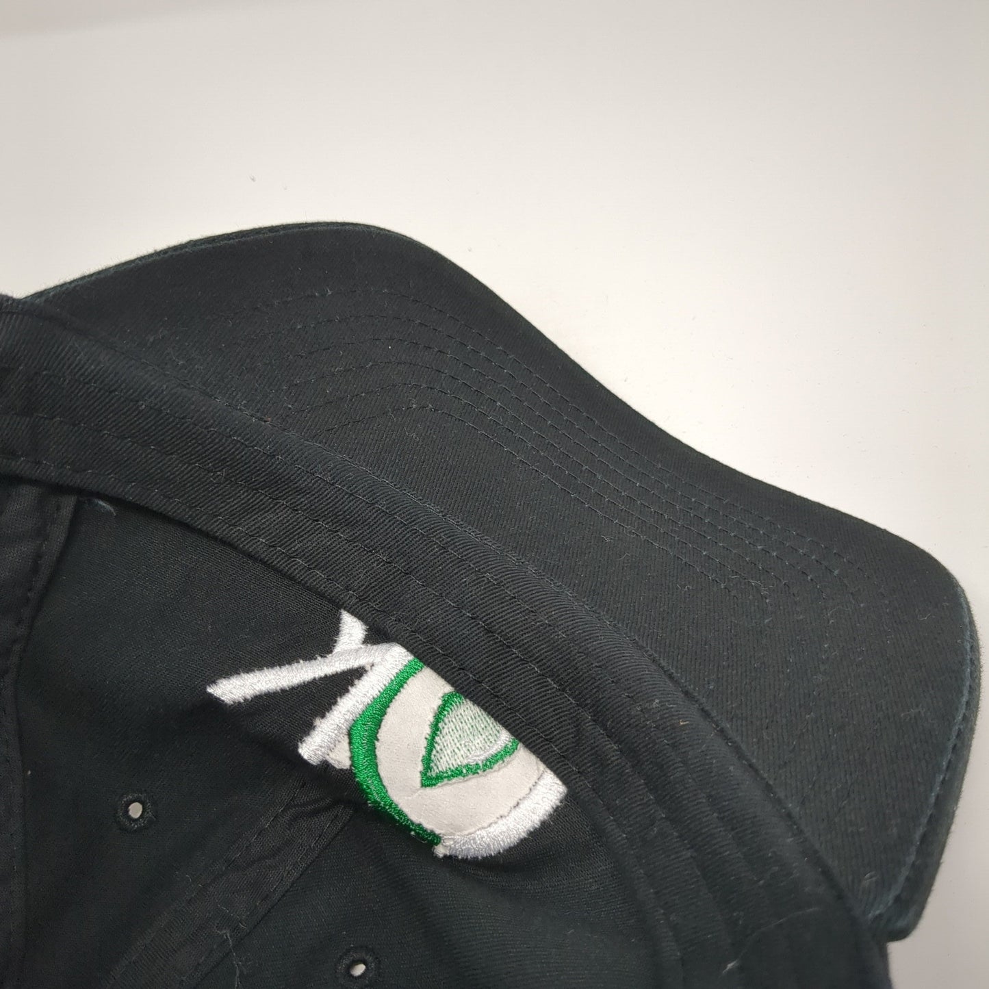 KCINOW.com Slideback Hat Black Embroidered Logo 100% Cotton Adjustable
