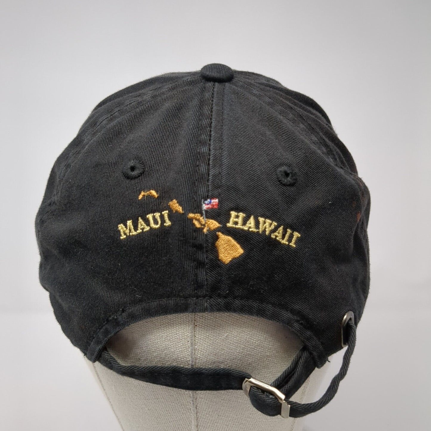 Wailea Maui Hawaii Slideback Hat Black One Size Adjustable Imperial
