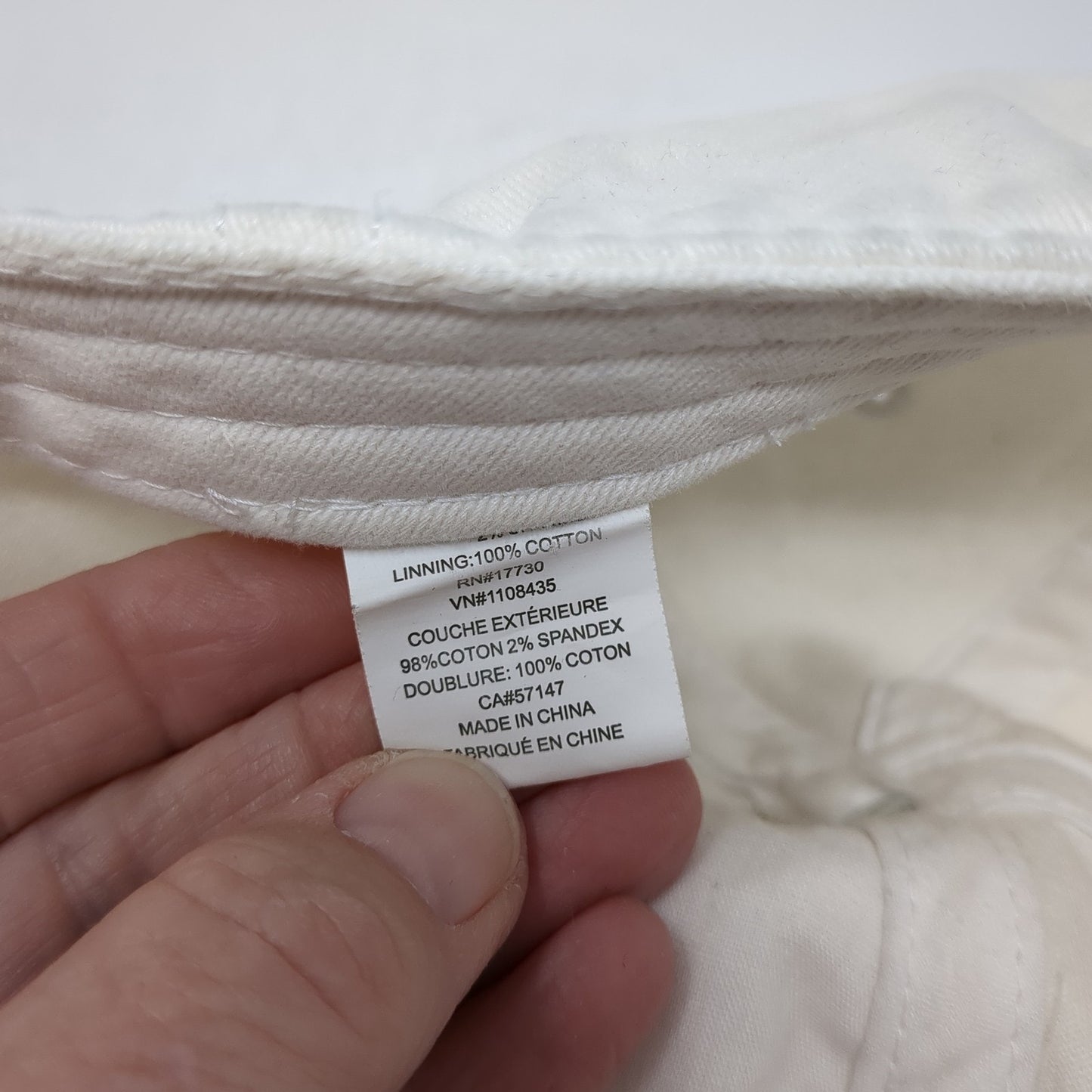 Unbranded Slideback Hat White One Size Solid Adjustable Cotton Blank