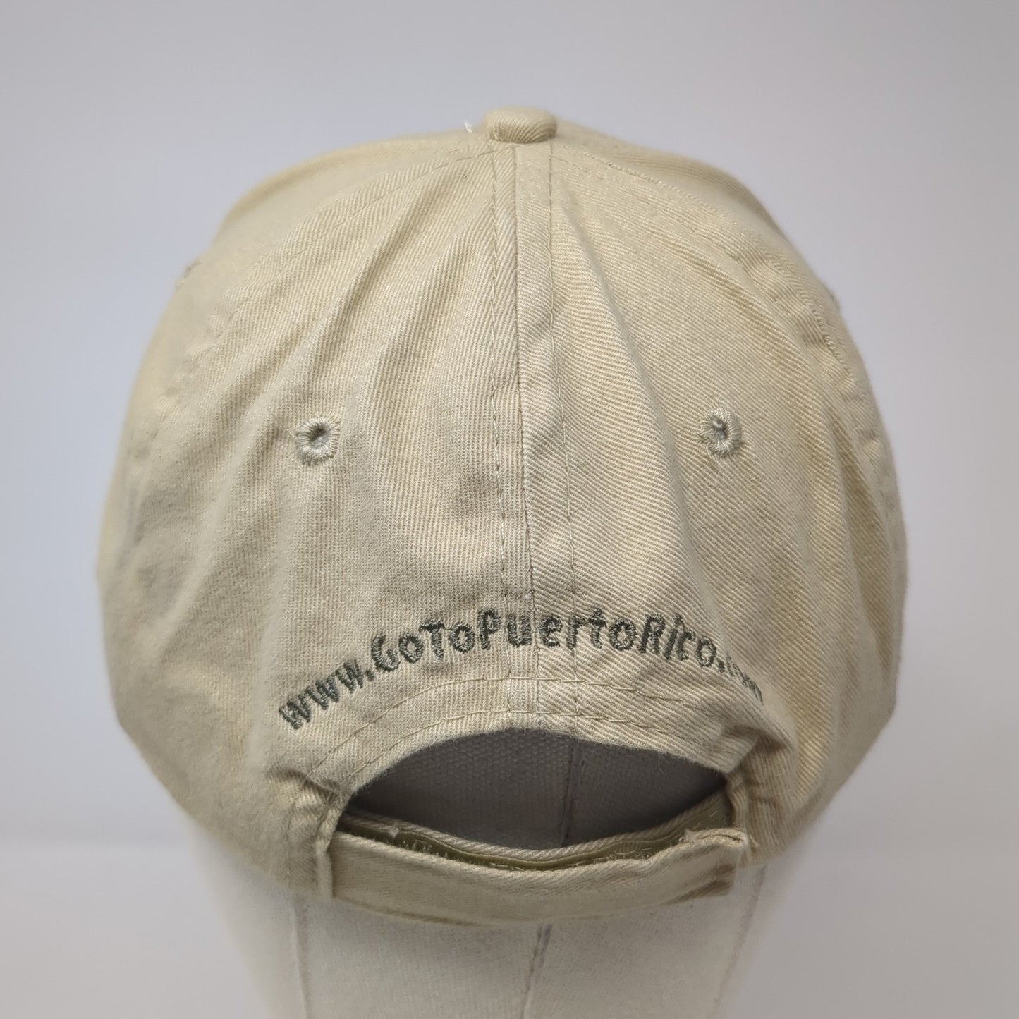 Puerto Rico Strapback Baseball Cap Brown One Size Adjustable Embroidered