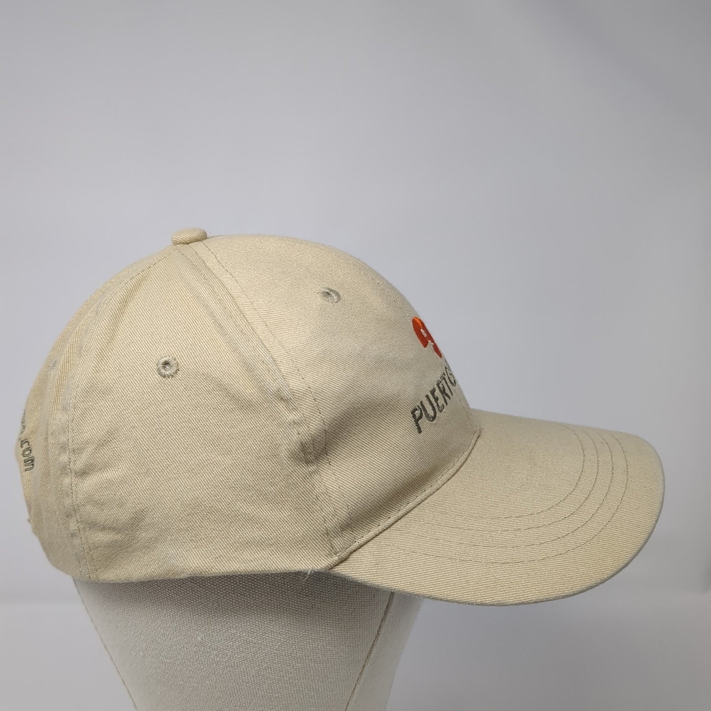 Puerto Rico Strapback Baseball Cap Brown One Size Adjustable Embroidered