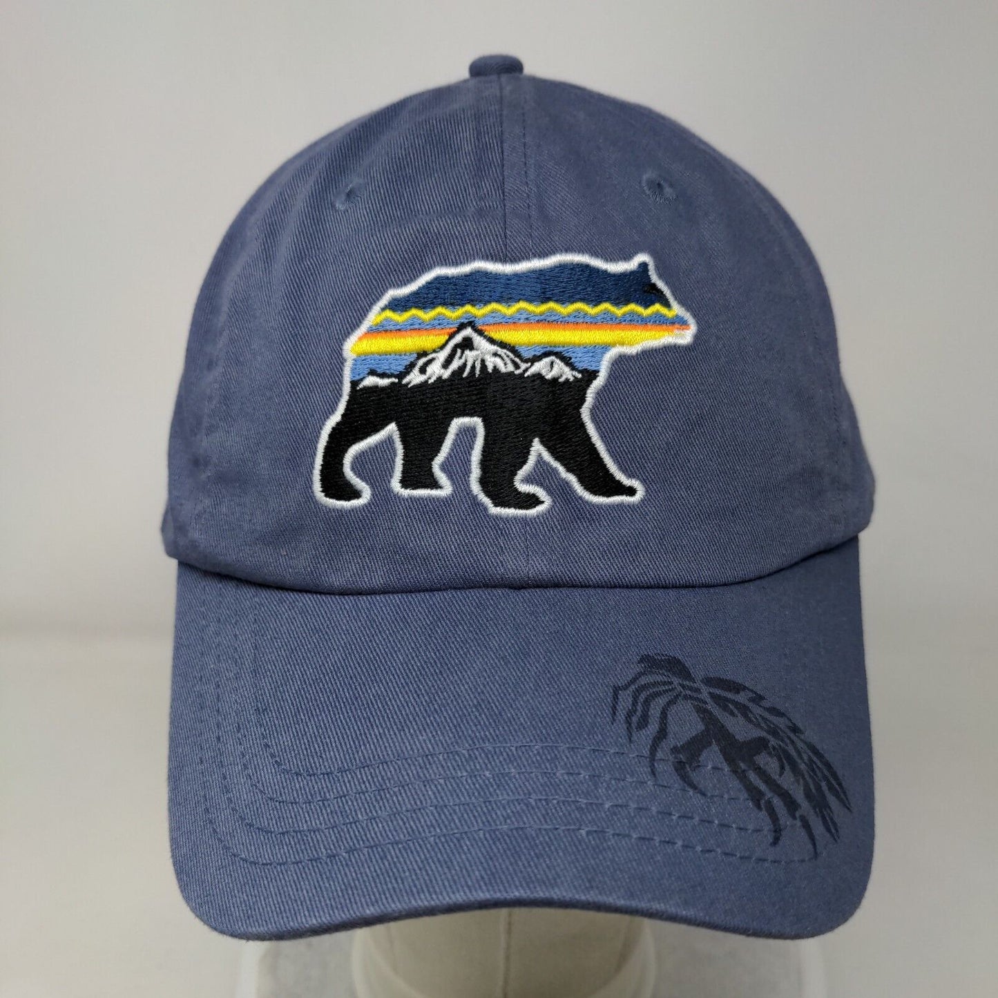 Bear Mountain Slideback Hat Blue OSFA Embroidered 6 Panel Paramount