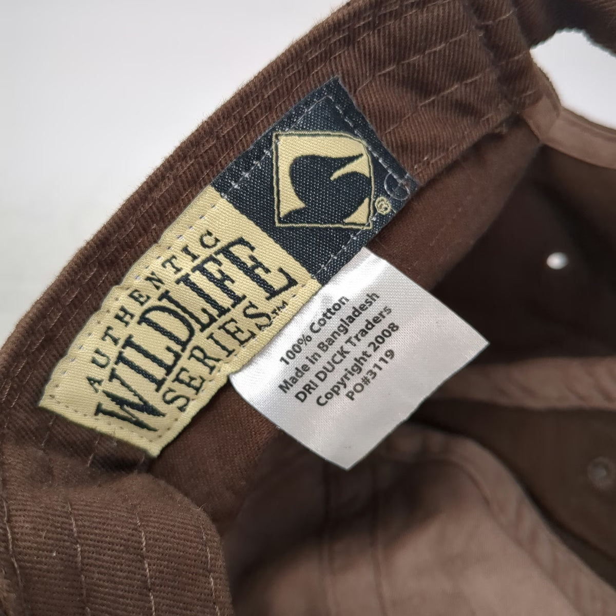 Dri Duck Idaho Baseball Cap Brown OS Cotton Deer Wildlife Graphic Slideback Hat