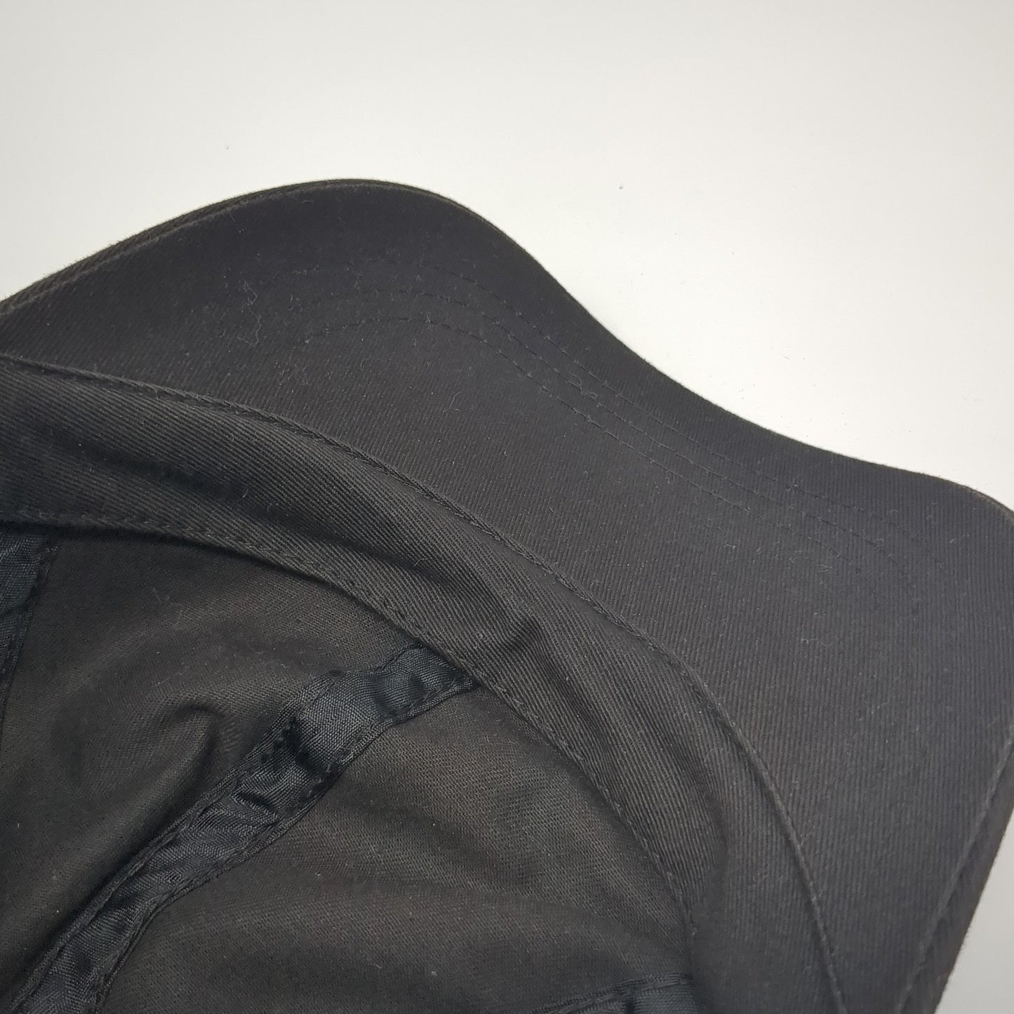 Unbranded Strapback Hat Black One Size Adjustable Vented Holes 6 Panel Blank
