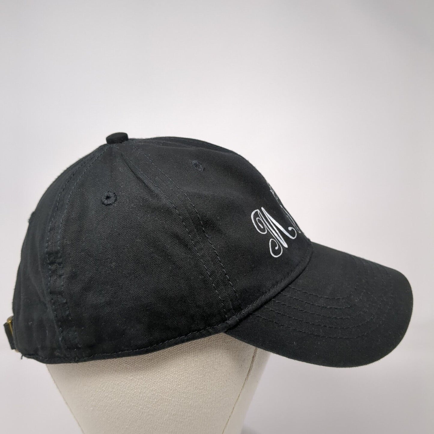 MSB Slideback Hat Black One Size Adjustable 6 Panel Vent Holes Outdoor