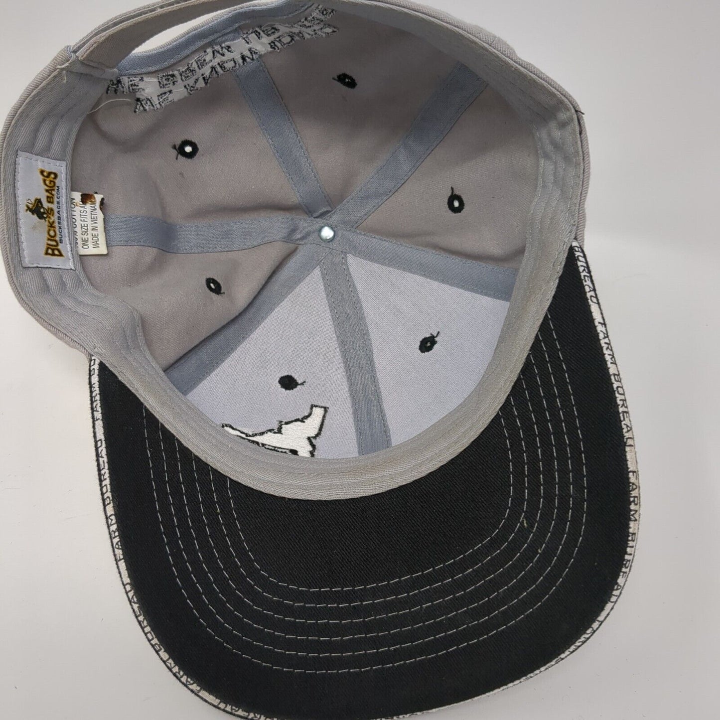 Idaho Farm Bureau Ins Strapback Hat Gray One Size Embroidered 6 Panel