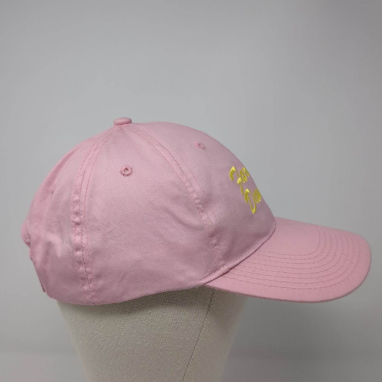 Farmer's Daughter Strapback Baseball Cap Pink One Size Adjustable 6 Panel