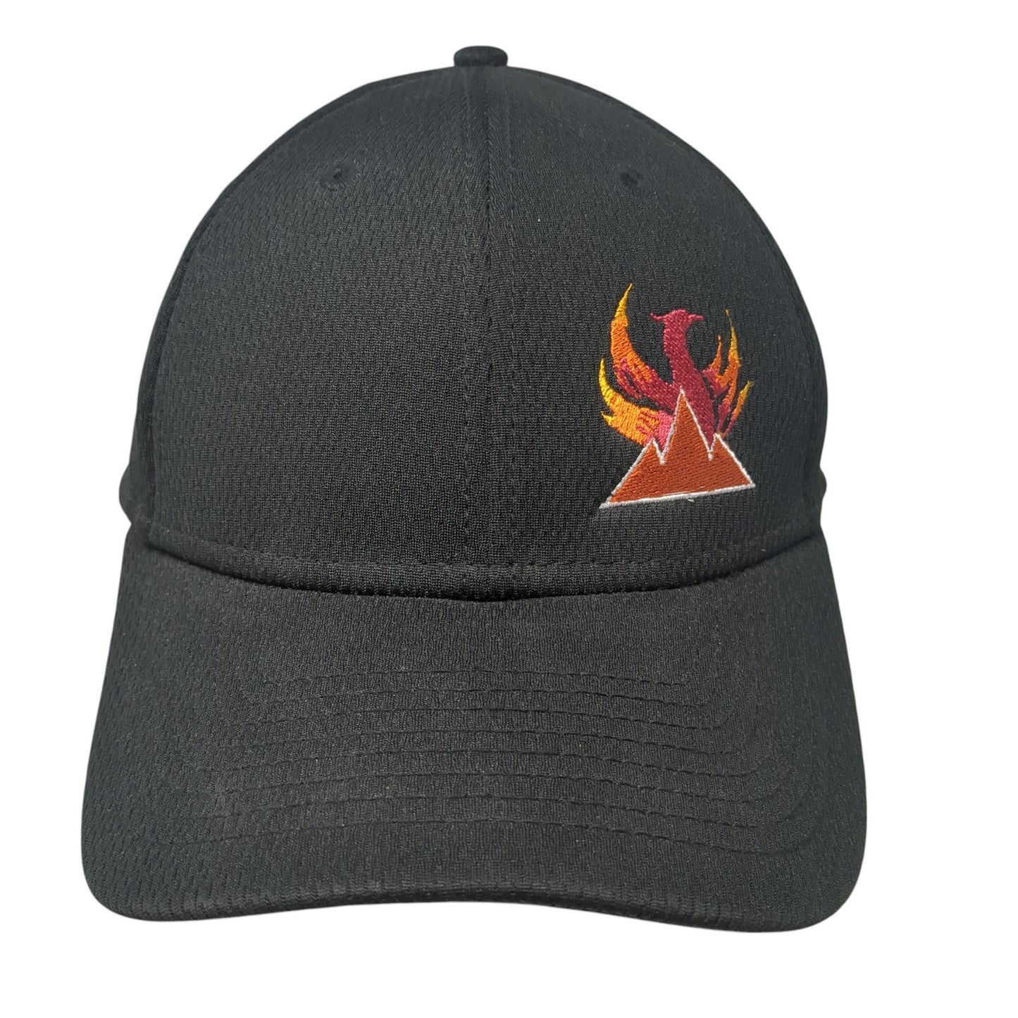 New Era Strapback Hat Black One Size Adjustable Embroidered Logo Outdoor