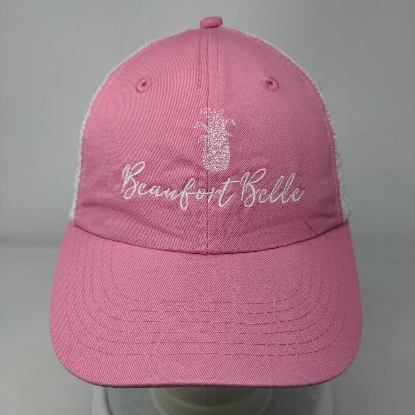 Beaufort Belle Snapback Trucker Hat Pink One Size Adjustable Mesh Back Adams