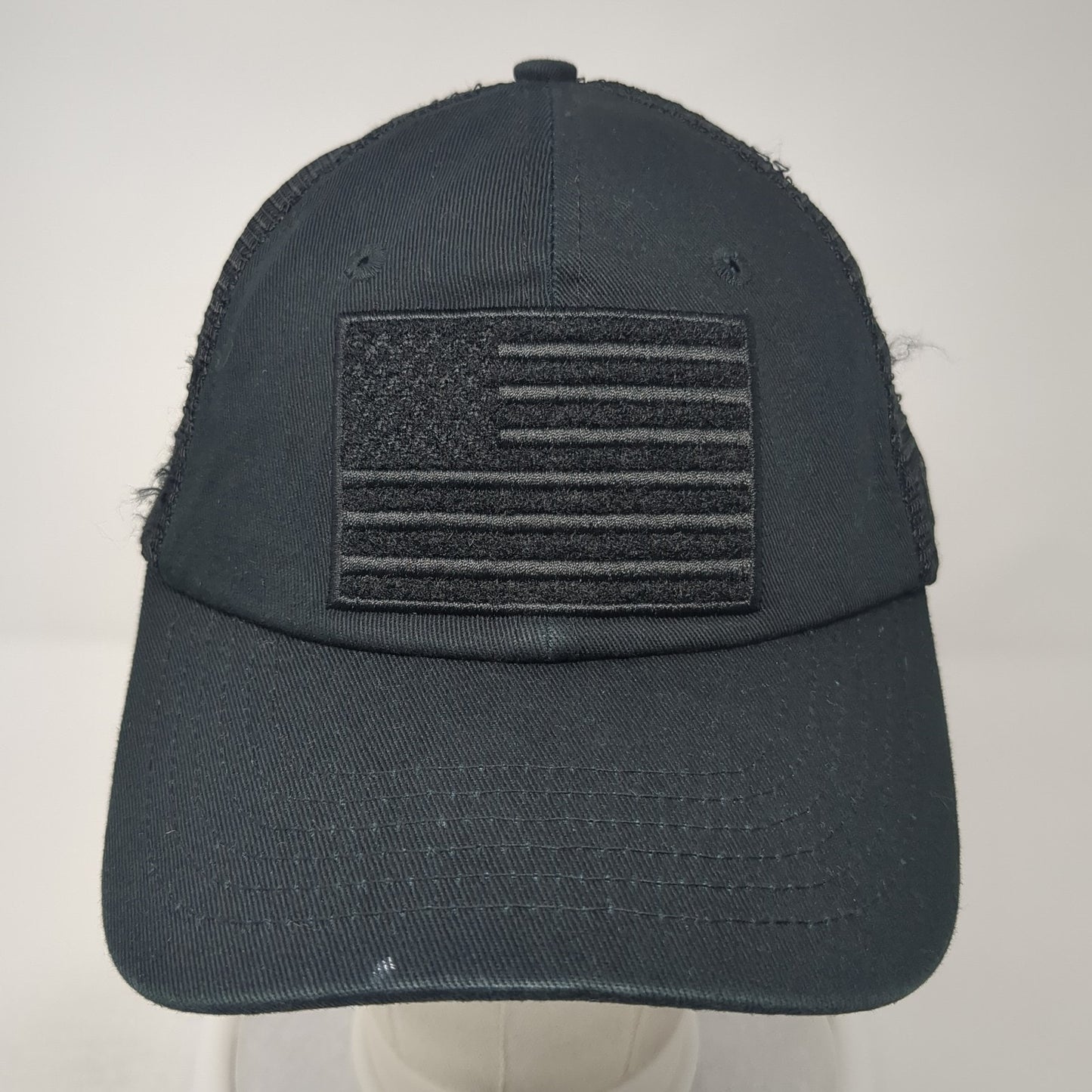 USA Flag Snapback Trucker Hat Black One Size Adjustable Patriotic Antourage