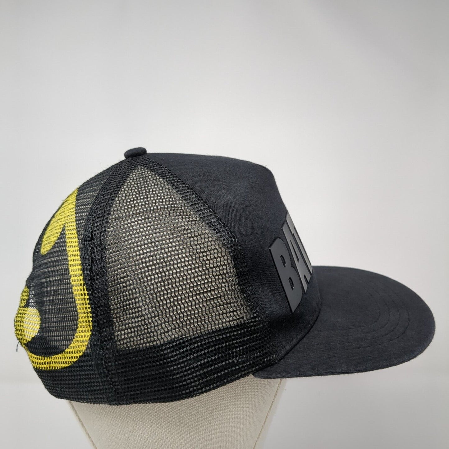 Batman Adult Snapback Trucker Hat Black One Size Adjustable Mesh Back Six Flags