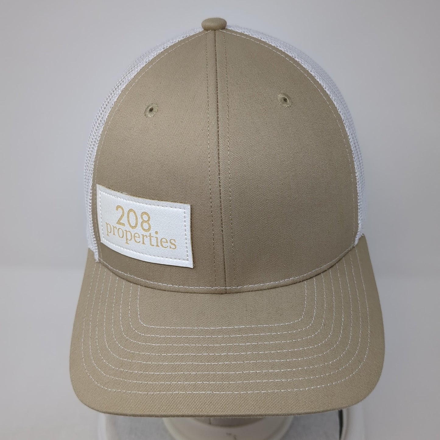 208 Properties Snapback Trucker Hat Brown OS Adjustable Mesh Back Richardson
