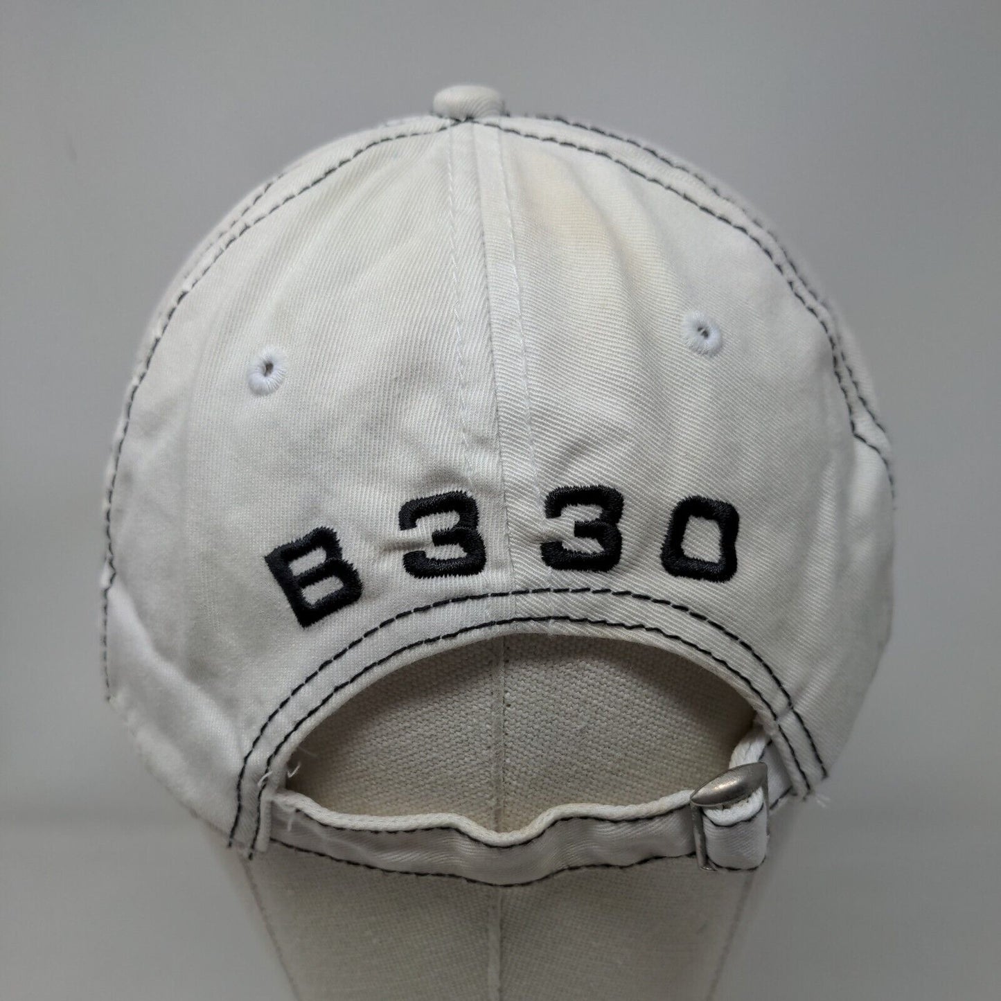 Bridgestone Golf Slideback Hat White One Size Embroidered Adjustable