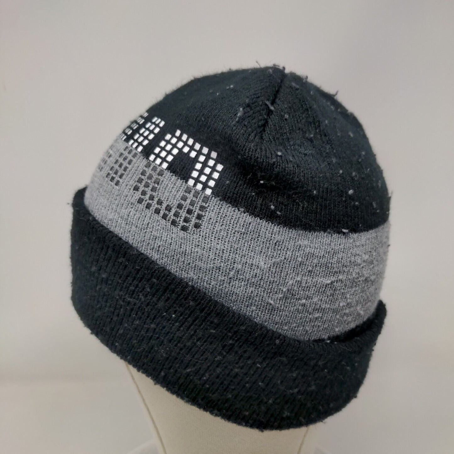 Super Mario Youth Beanie Hat Multicolor OSFM Patch Stretch Knitted Cuffed