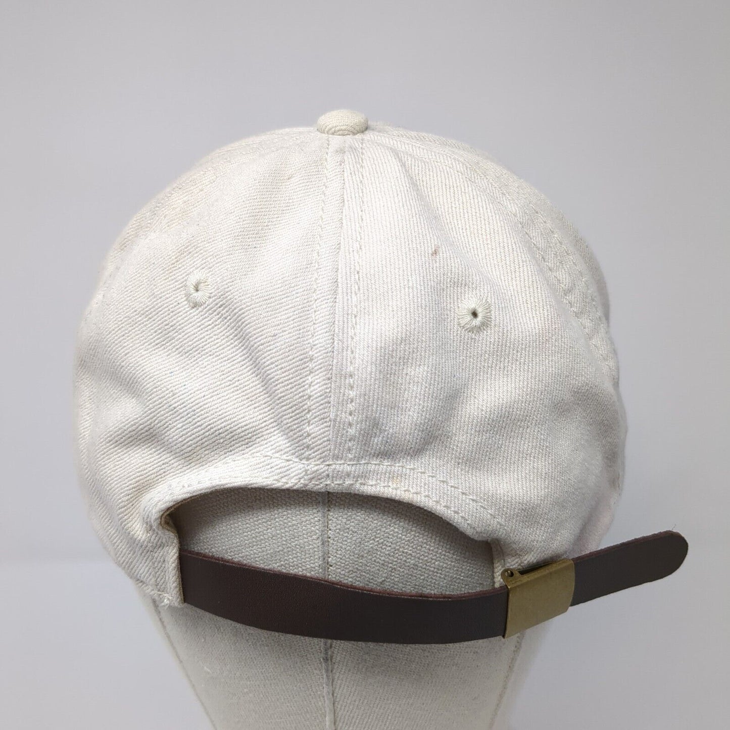 Unbranded Slideback Hat Tan One Size Adjustable Distressed Bleach Denim Blank