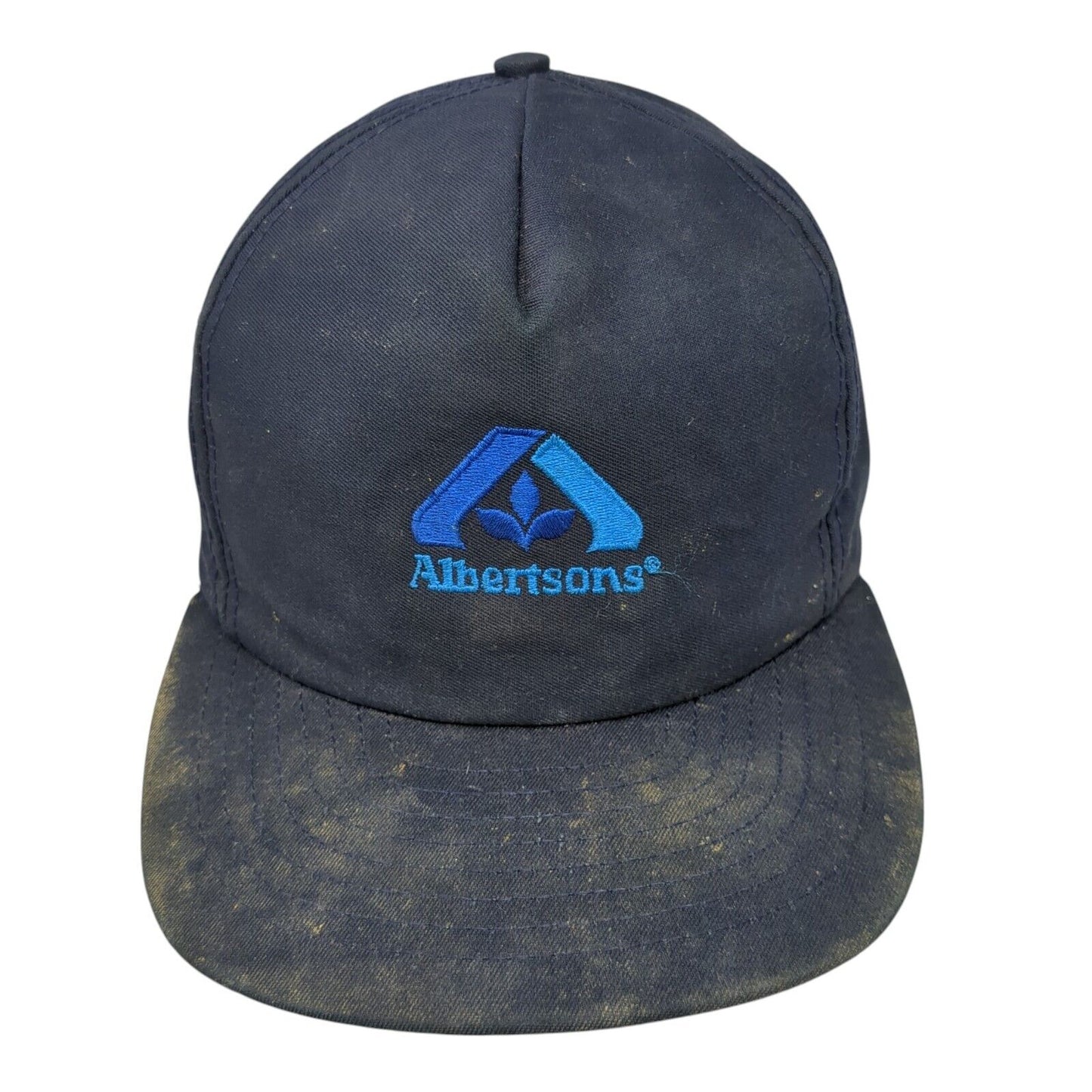 Albertsons Snapback Hat Blue One Size Adjustable Embroidered Cintas