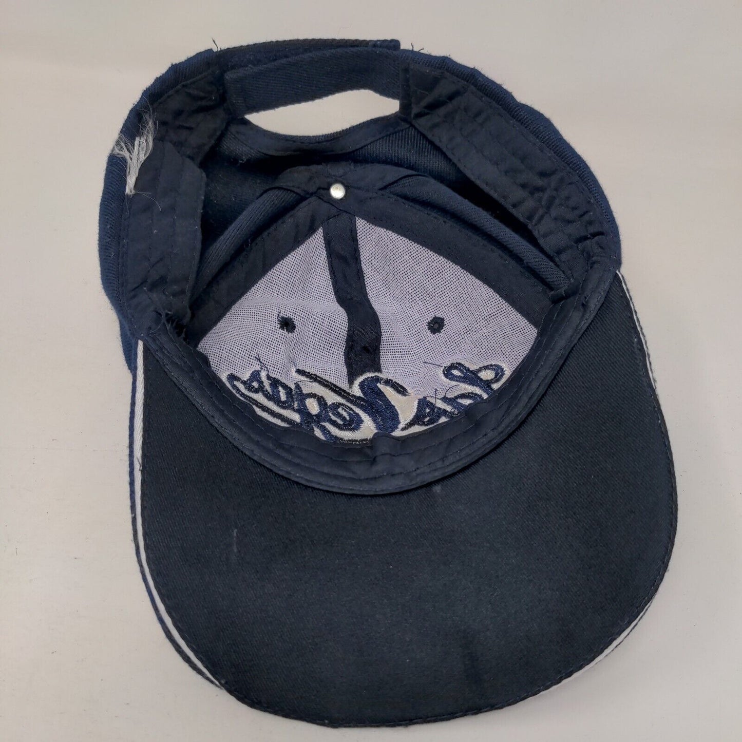 Las Vegas Strapback Hat Blue One Size Adjustable Embroidered 6 Panel
