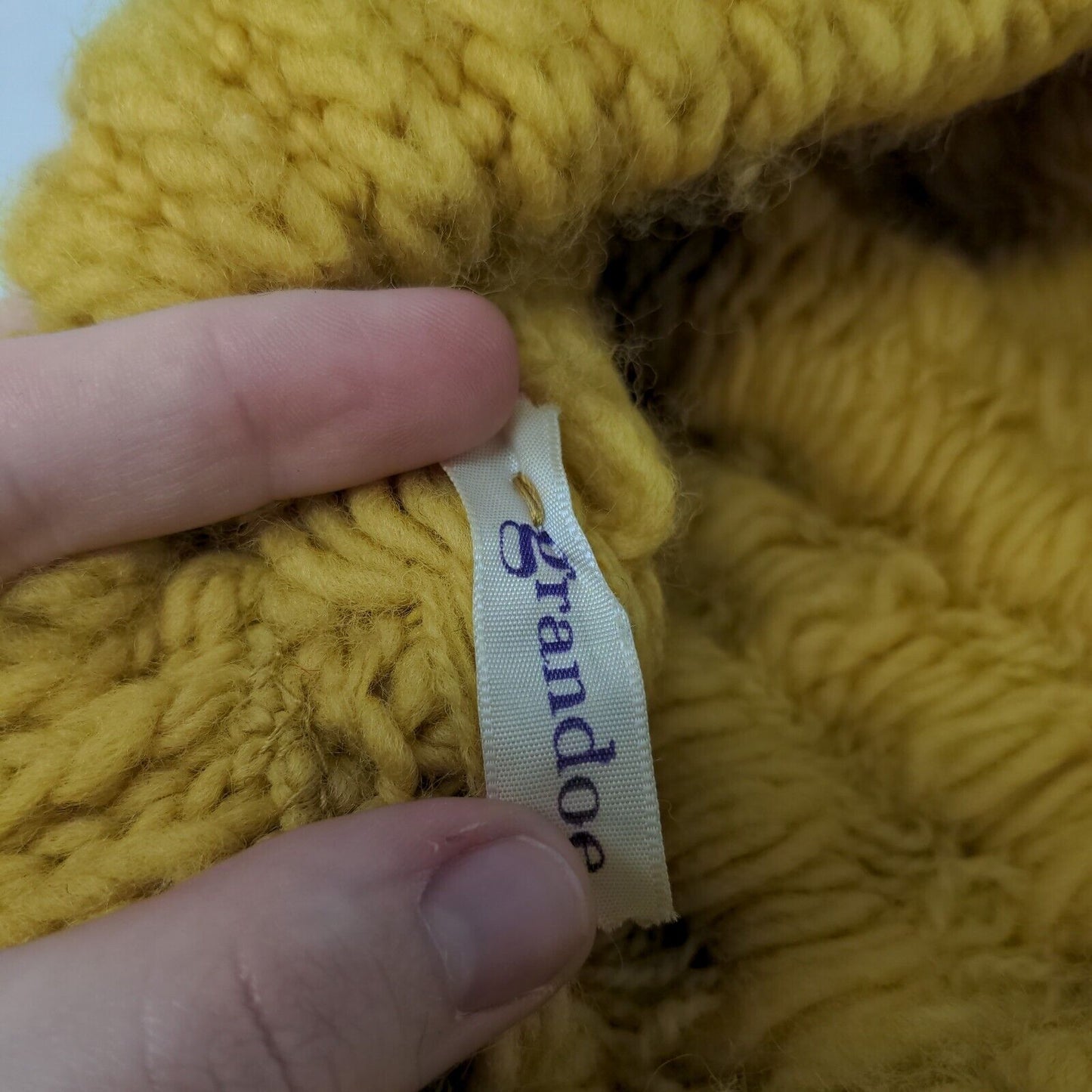 Grandoe Women's Knit Beanie With Bill Hat Cable Knit Yellow Warm