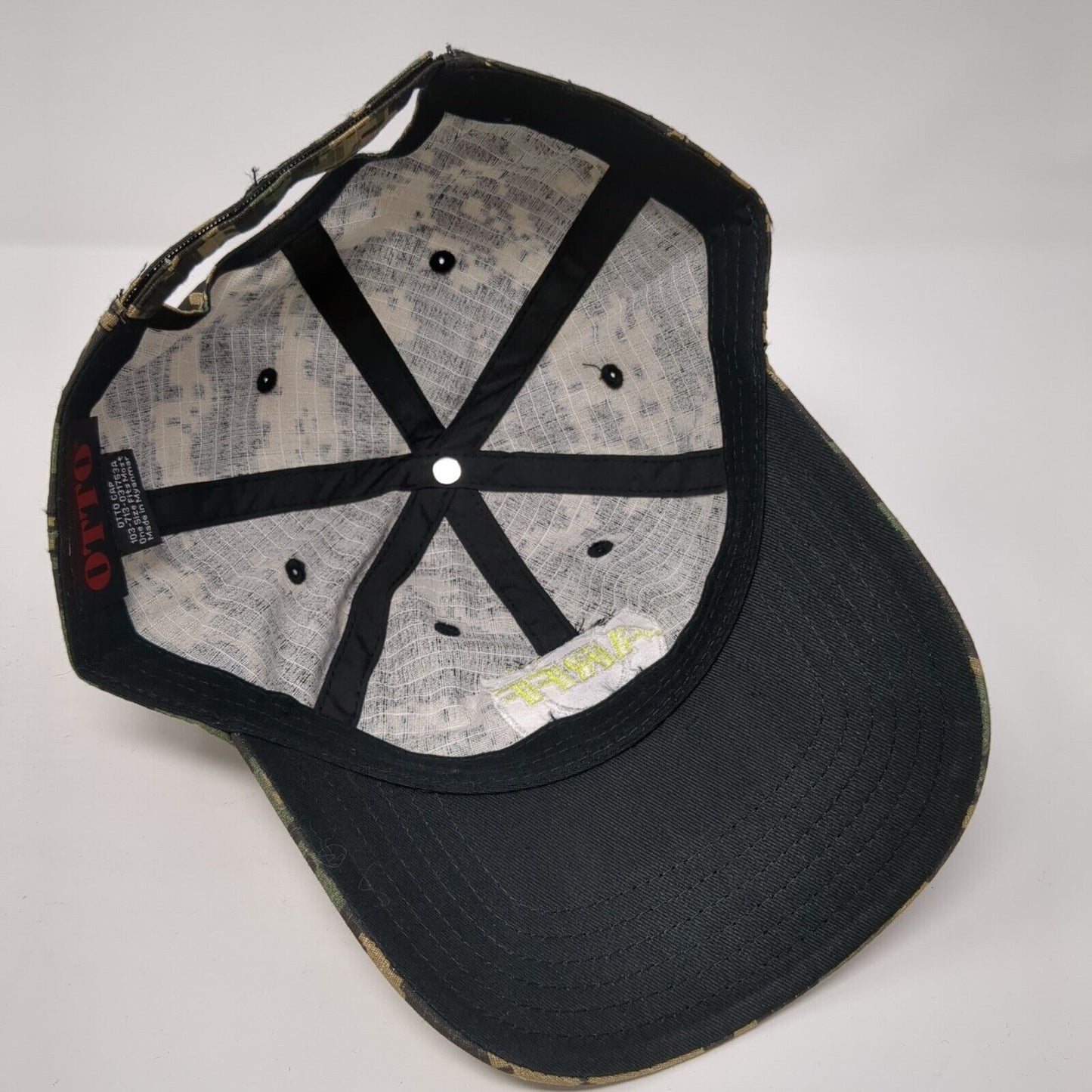 ARFF Global Services Strapback Hat Camouflage OS Adjustable Embroidered Otto