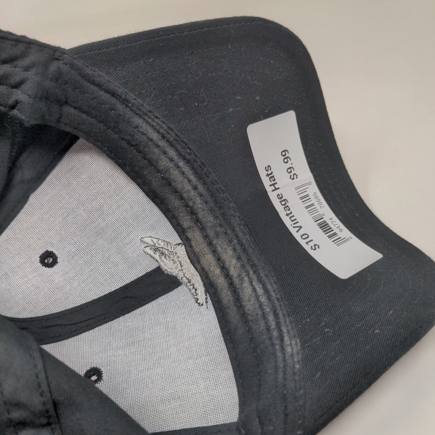 Winged Shoe LU Snapback Hat Black OSFM Embroidered Vintage Otto