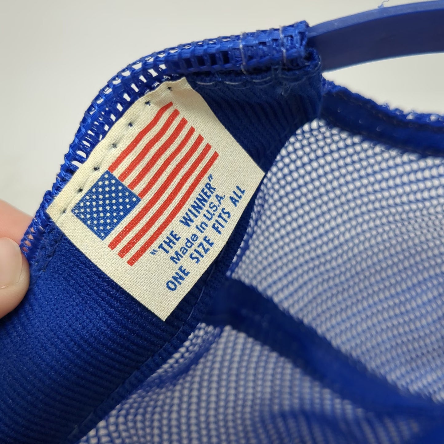 The Winner Trucker Hat Blue Vintage US-Home America Calls Us Home Snapback Mesh