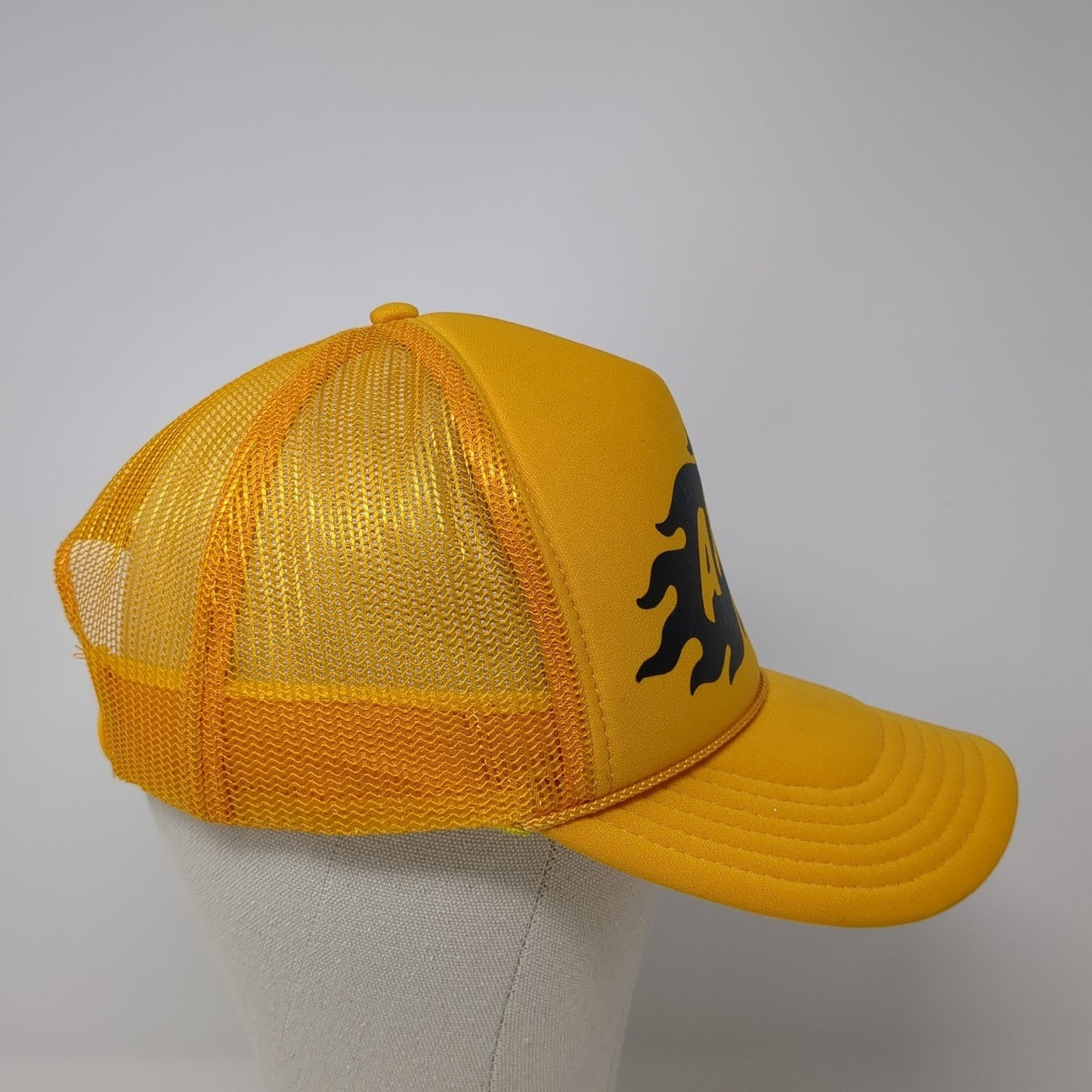 Axel Co. Snapback Trucker Hat Yellow One Size Adjustable Mesh Back Rope Otto
