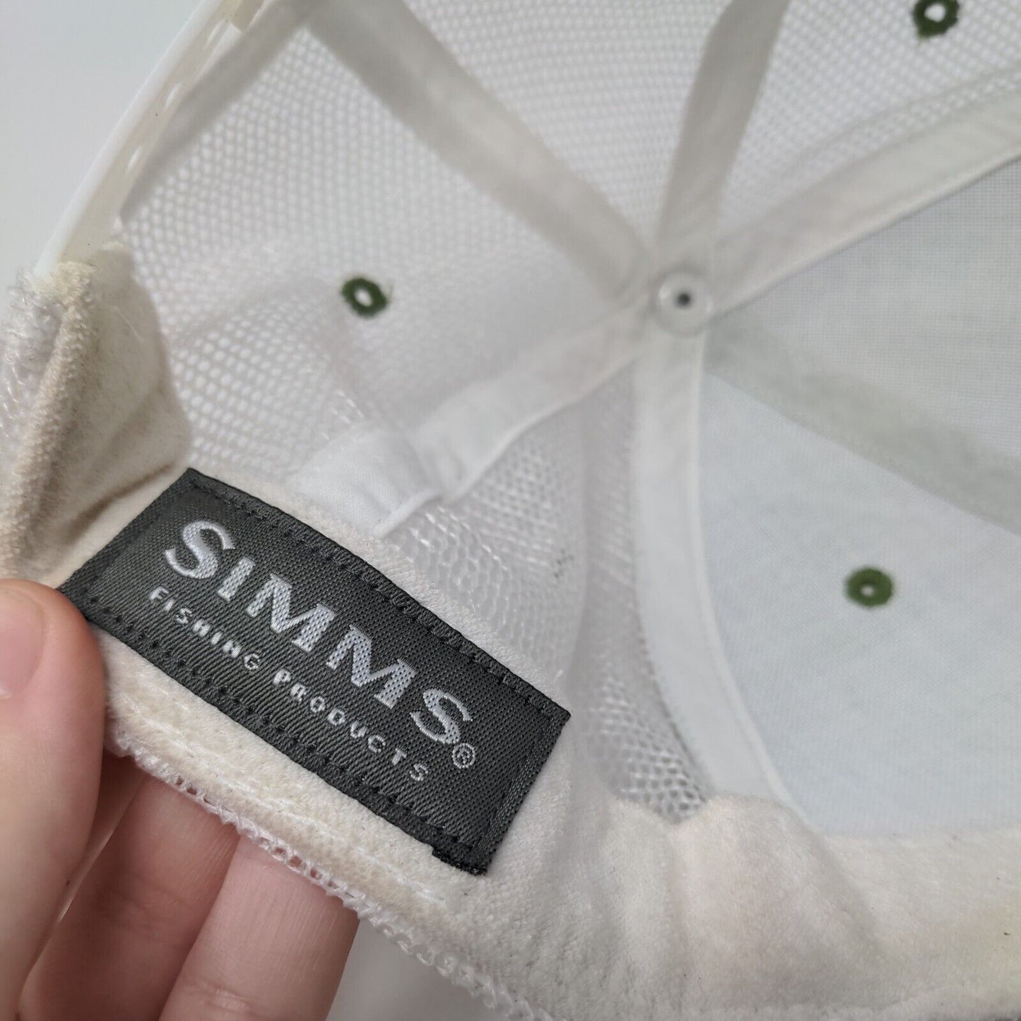 Simms Fishing Products Bozeman Montana Snapback Trucker Hat Green OSFA Mesh Back