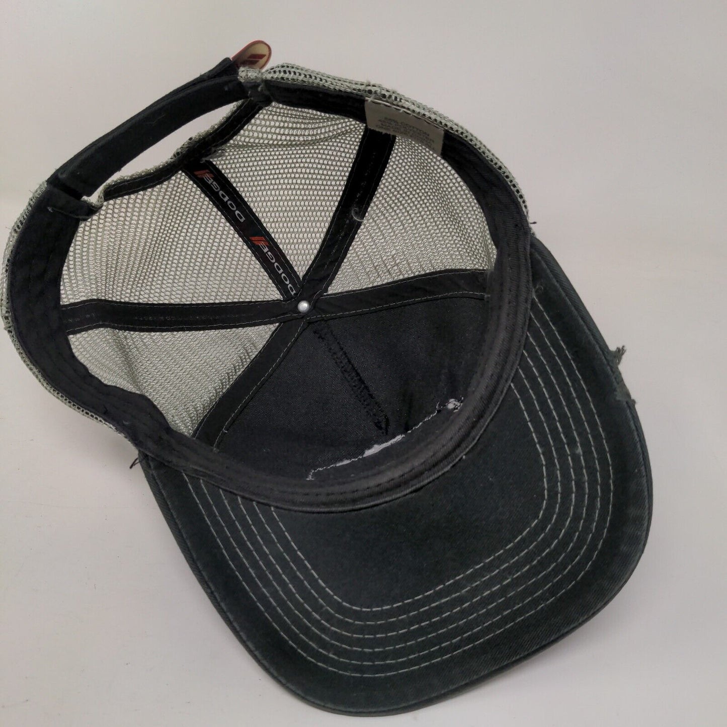 Dodge Patch Strapback Mesh Back Trucker Hat Black OSFA Colorblock