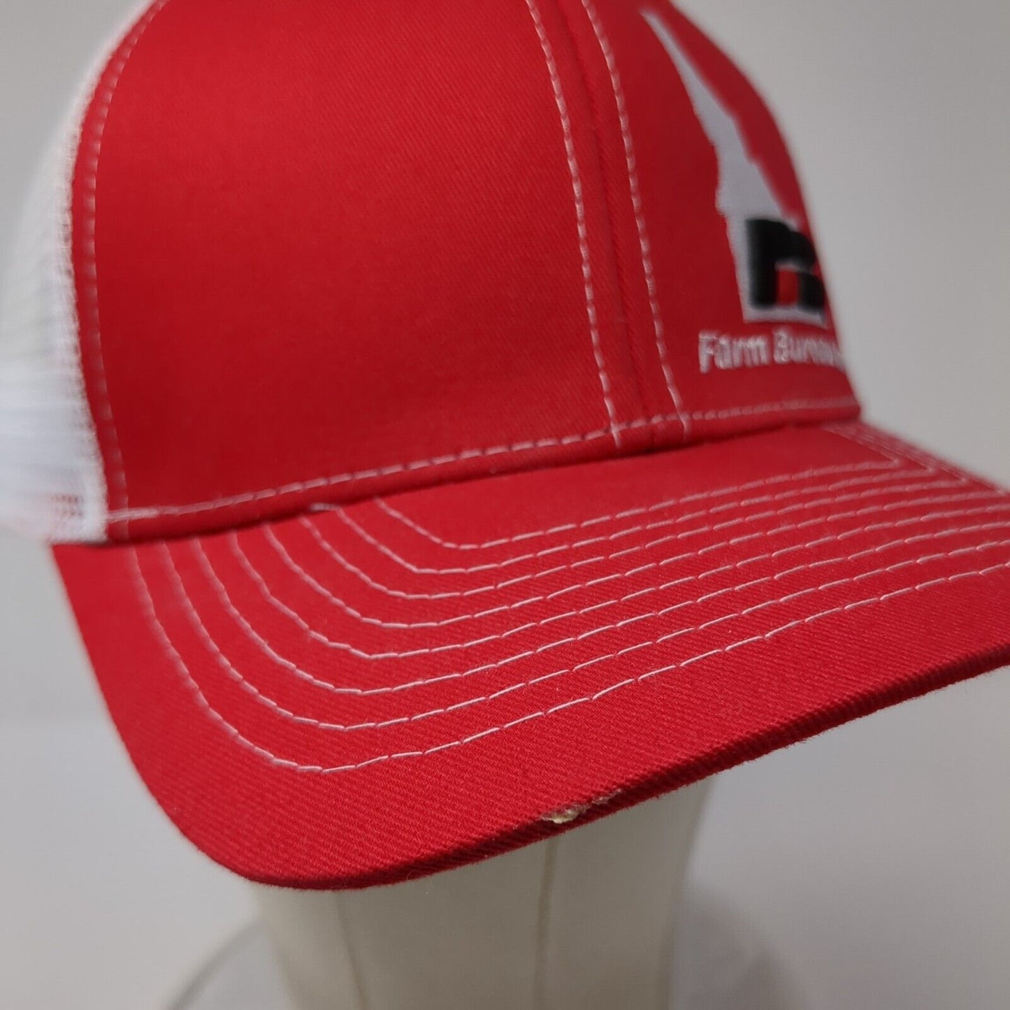 Idaho Farm Bureau Ins Snapback Trucker Hat Red One Size Mesh Back