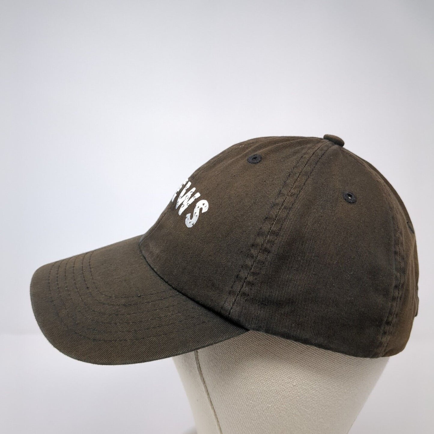 Views Slideback Hat Black One Size Adjustable Solid 6 Panel Vent Holes