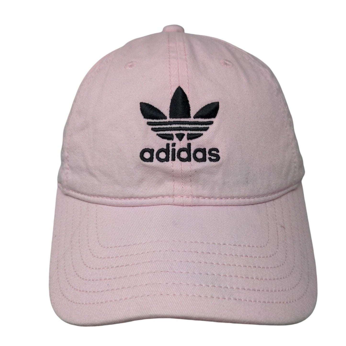 Adidas Slideback Hat Pink OSFW One Size Adjustable Embroidered Trefoil Cotton