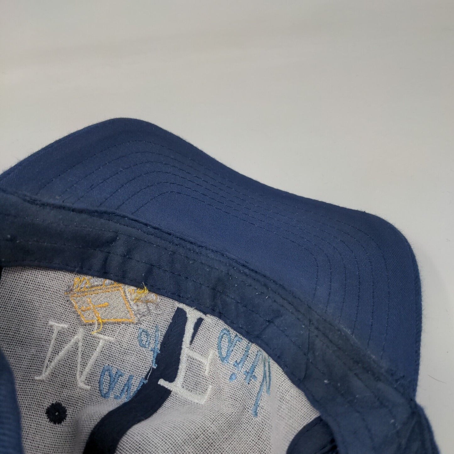 Man Of Faith Strapback Hat Blue One Size Embroidered Adjustable 6 Panel
