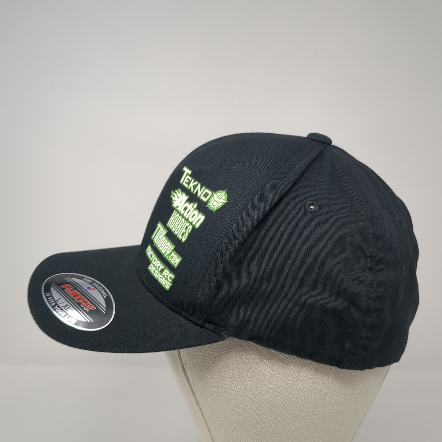 Tekno Action Hobbies Shane Lavarello Fitted Hat Black XL Flexfit Yupoong