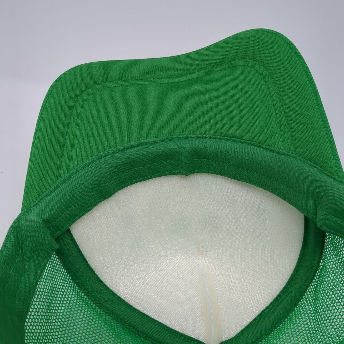 Shamrock Smiley Face Snapback Trucker Hat Green One Size Mesh Back