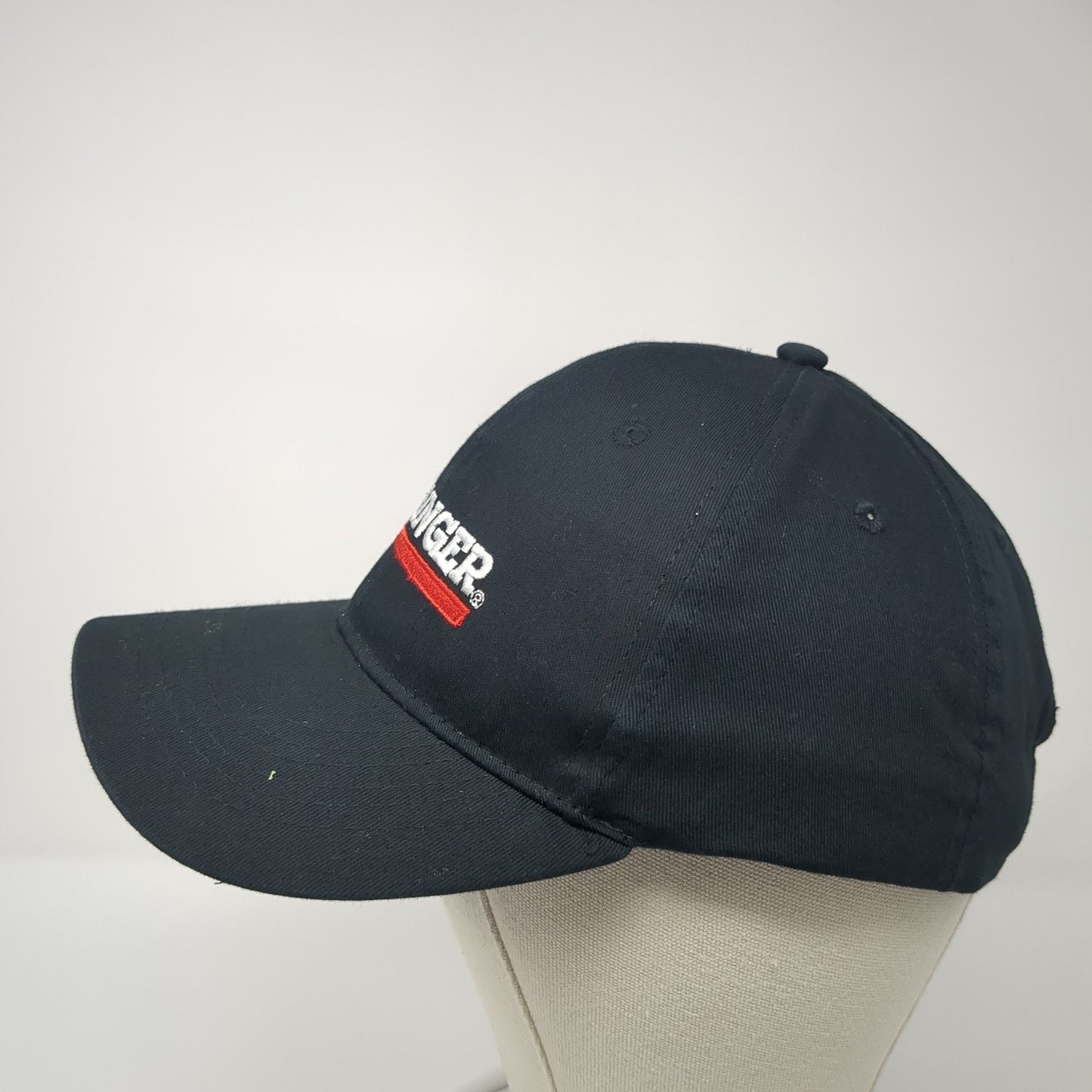 Grainger Strapback Hat Black One Size Adjustable Embroidered Halo