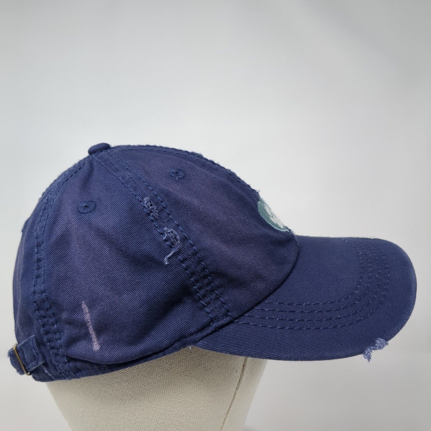 Life Is Good Heart Paw Print Slideback Hat Blue One Size Embroidered