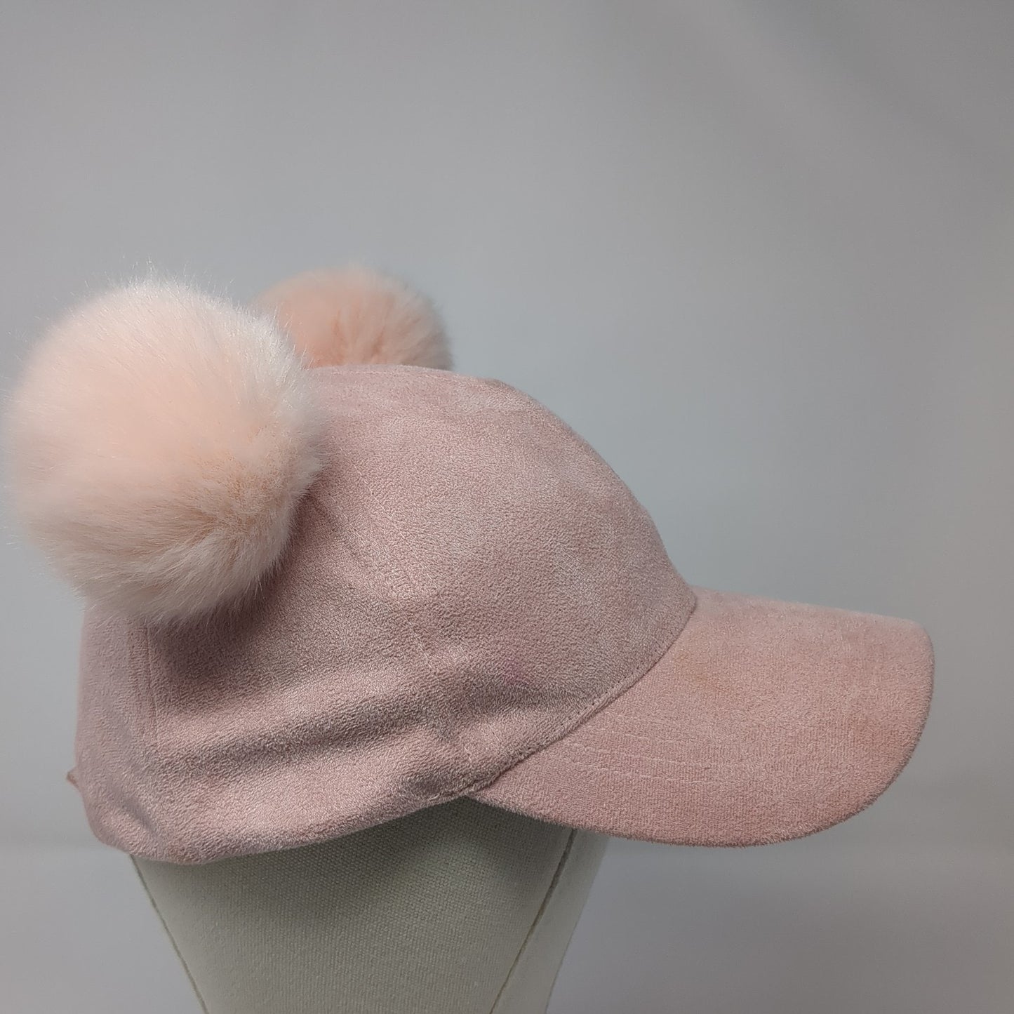 David And Young Strapback Pom Pom Hat Pink One Size Adjustable Blank
