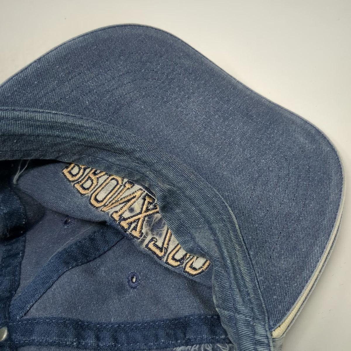 Baseball Cap Blue One Size Bronx Zoo Embroidered Denim Strapback Hat Souvenir