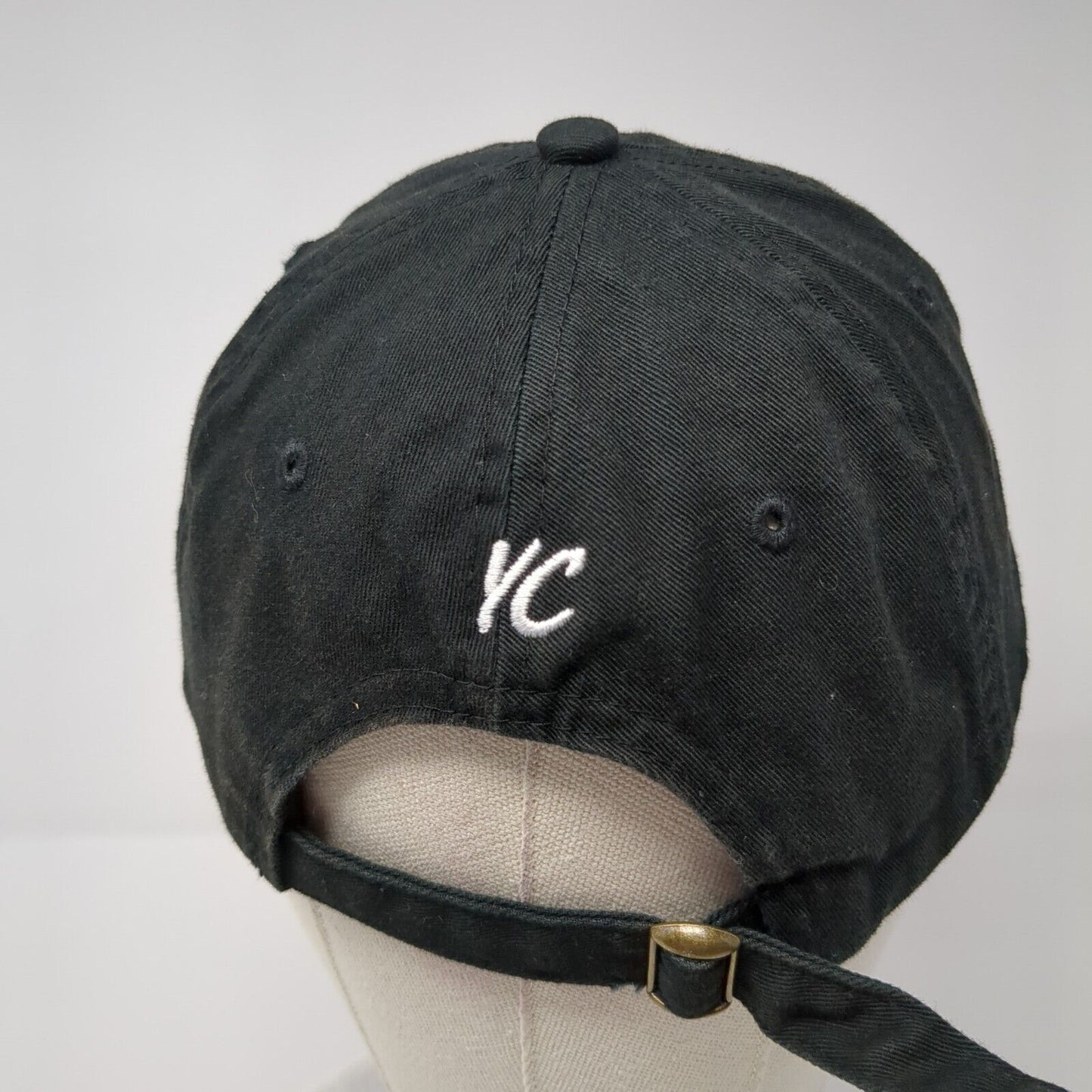 Not Alone YC Slideback Hat Black One Size Adjustable Embroidered 6 Panel Cotton