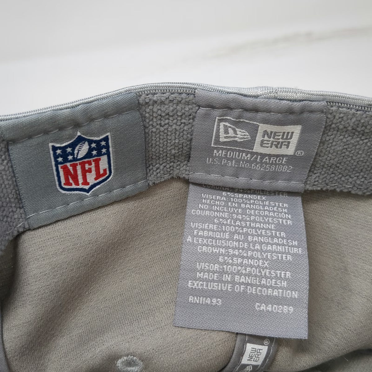 Tampa Bay Buccaneers NFL New Era Cap Gray L Joseph 32 Flag Logo Stretch Fit Hat
