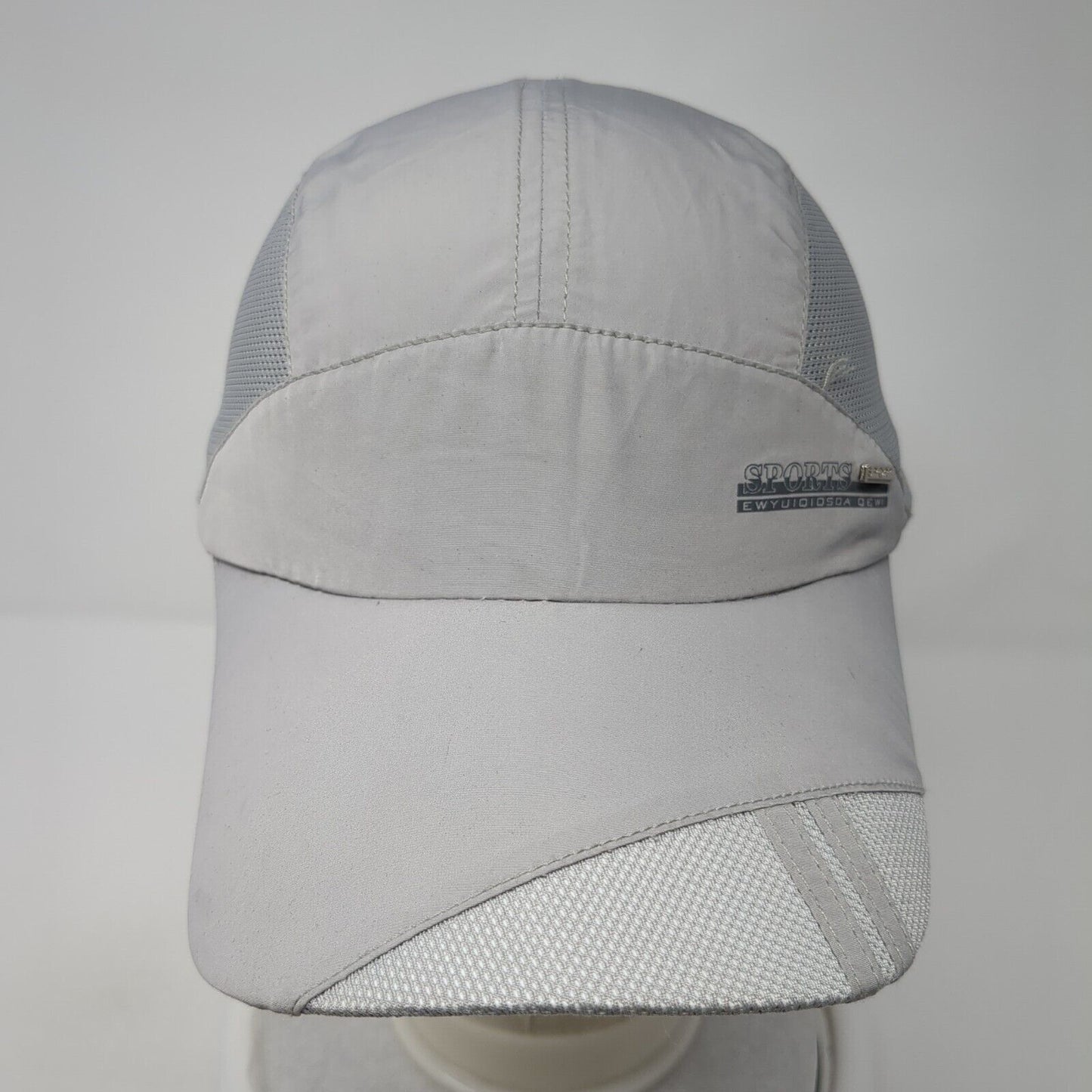 Sports Slideback 5 Panel Hat Gray One Size Adjustable Solid Outdoor