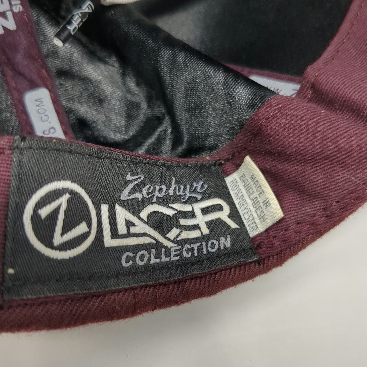 Zephyr Snapback Hat Red One Size Harvard University Lacer Hockey Laces Flat Brim