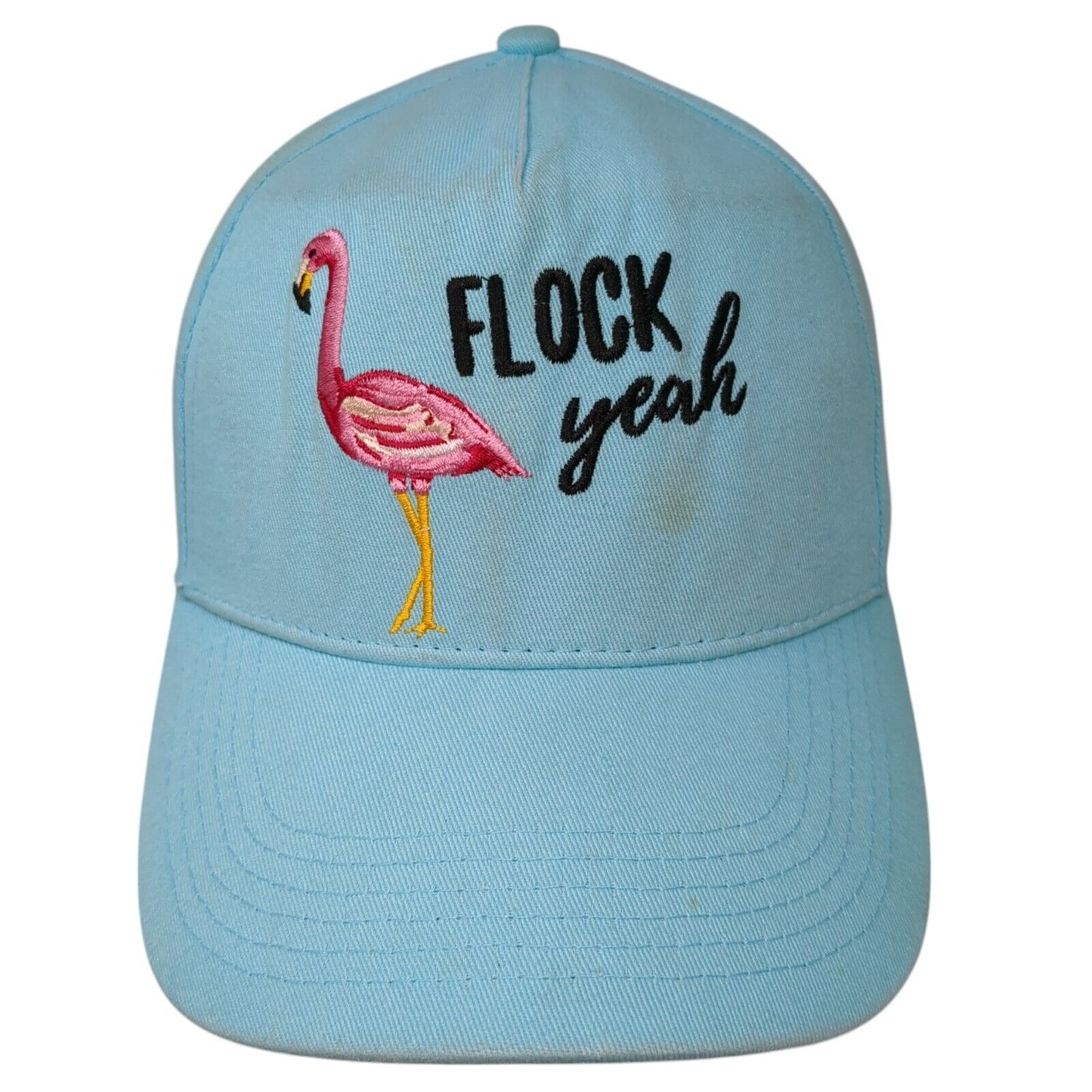 Flock Yeah Women's Strapback Hat Blue One Size Adjustable Embroidered