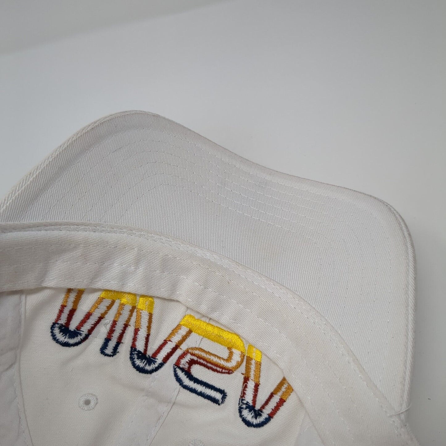 NASA Slideback Hat White One Size Adjustable Embroidered Logo Mad Engine