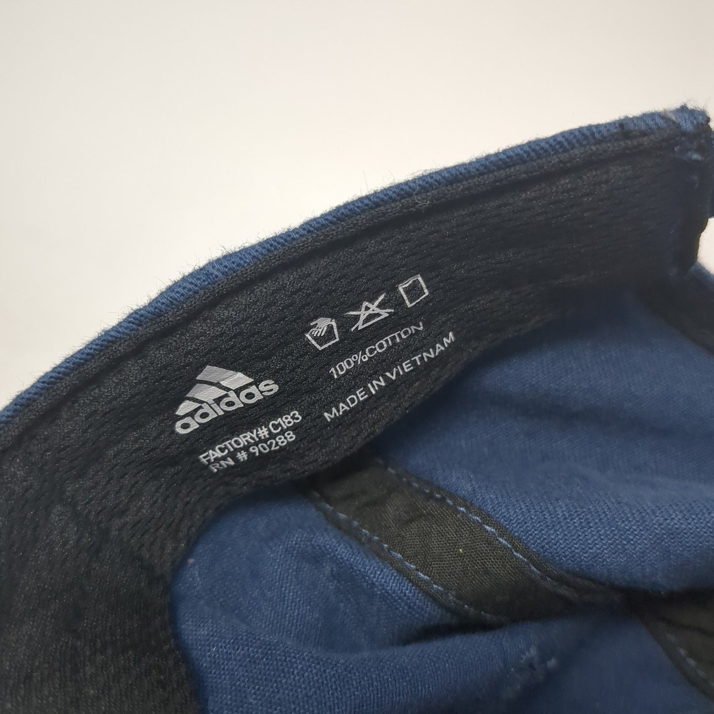 Adidas Slideback Baseball Cap Blue One Size Adjustable Embroidered 6 Panel