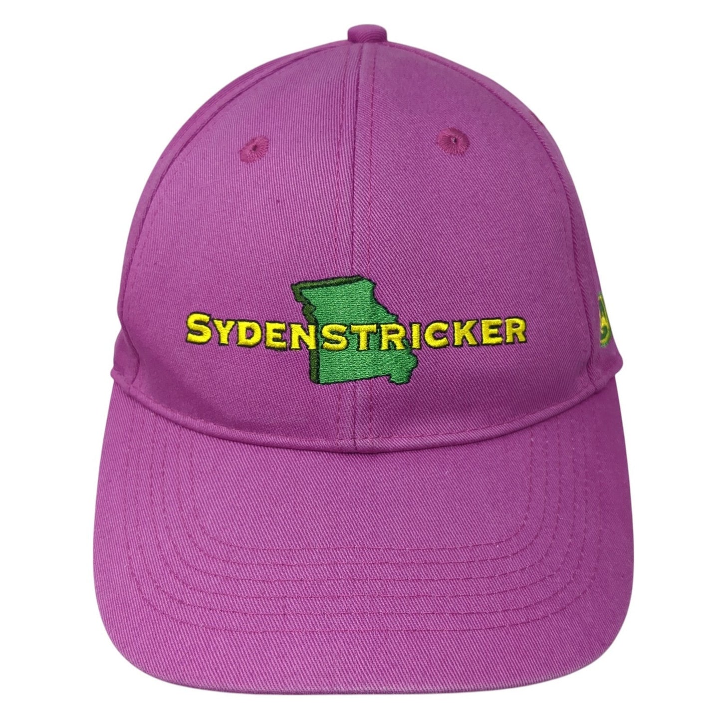 Sydenstricker Snapback Hat Pink One Size Embroidered John Deere 6 Panel