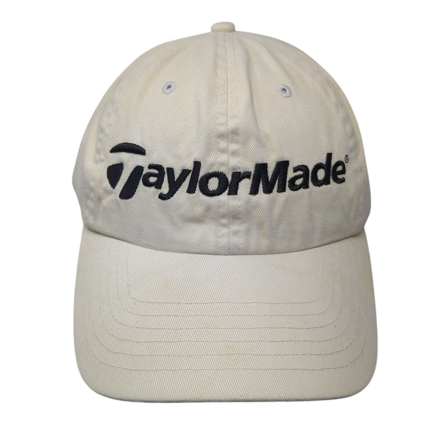 TaylorMade Slideback Golf Hat Tan One Size Adjustable Embroidered 6 Panel